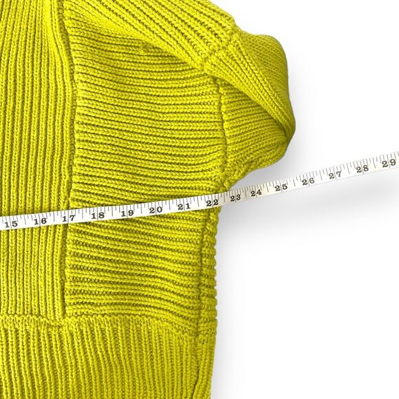 Forever 21 Green Ribbed Heavy Knit Sweater Size:‎ M Cozy Stylish Crop  500 - Picture 7 of 8